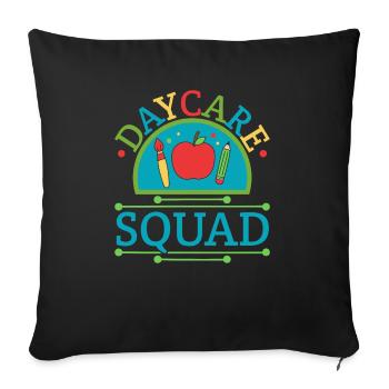 Enseignante en garderie Directrice de l’éducatrice en garderie - Housse de coussin décorative 45 x 45 cm - noir - Devant