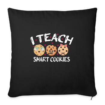 Funny teacher, the I intelligent place - Sofa pillowcase 17,3'' x 17,3'' (45 x 45 cm) - black - Front