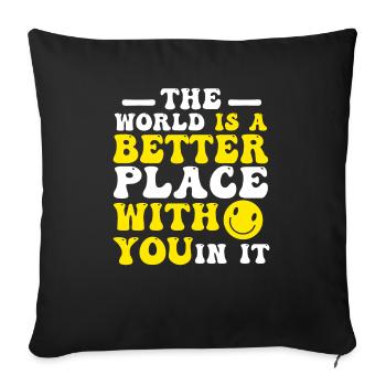 Anxiety Depression Mental Health - Sofa pillowcase 17,3'' x 17,3'' (45 x 45 cm) - black - Front