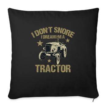 Je ne ronfle pas, je rêve que je - Housse de coussin décorative 45 x 45 cm - noir - Devant