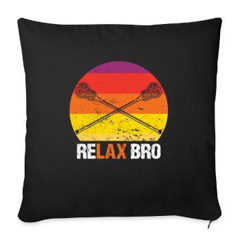 Relax Bro Retro Vintager - Housse de coussin décorative 45 x 45 cm - noir - Devant