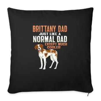 French Brittany Spaniel Epagneul Breton Gift - Sofa pillowcase 17,3'' x 17,3'' (45 x 45 cm) - black - Front