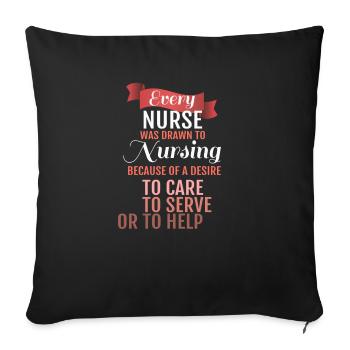 Chaque infirmière a été attirée par l’informatique infirmière - Housse de coussin décorative 45 x 45 cm - noir - Devant