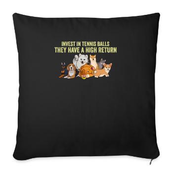 Drôle de comptable Conseiller financier Professeur de finance - Housse de coussin décorative 45 x 45 cm - noir - Devant