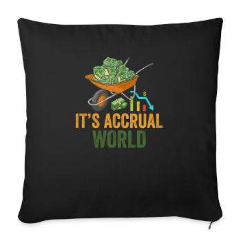 Funny It's Accrual World Accounting Accountant - Sofa pillowcase 17,3'' x 17,3'' (45 x 45 cm) - black - Front