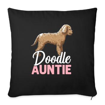 Doodle Auntie Goldendoodle Dog Lover Puppy Paw - Sofa pillowcase 17,3'' x 17,3'' (45 x 45 cm) - black - Front