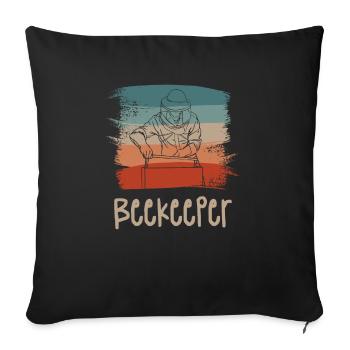 Retro Vintage Classic Beekeeper Beekeeping - Sofakissenbezug 45 x 45 cm - Schwarz - Vorne
