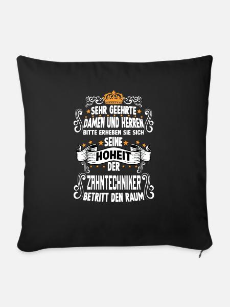 Zahntechniker Spruch Handwerker Zahntechniker - Sofakissenbezug 45 x 45 cm - Schwarz