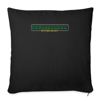 Feuille de calcul comptable CPA Fun Comptable Humour - Housse de coussin décorative 45 x 45 cm - noir - Devant