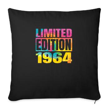Limited Edition 1964 Graffiti - Sofa pillowcase 17,3'' x 17,3'' (45 x 45 cm) - black - Front