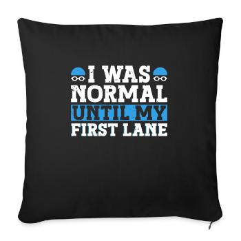 Schimmer Schwimmen J’étais normal jusqu’à mon premier - Housse de coussin décorative 45 x 45 cm - noir - Devant