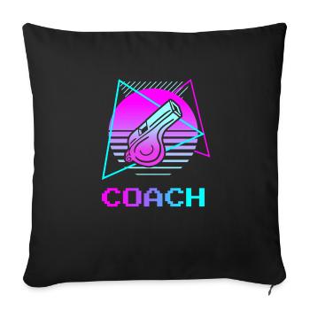 Rétro Vintage Classic Coach Coaching - Housse de coussin décorative 45 x 45 cm - noir - Devant