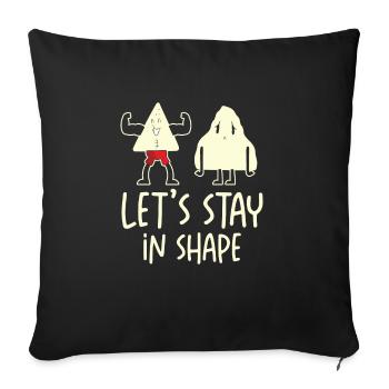 Fitnessstudio Niedlich Motivational Geometrische - Sofakissenbezug 45 x 45 cm - Schwarz - Vorne
