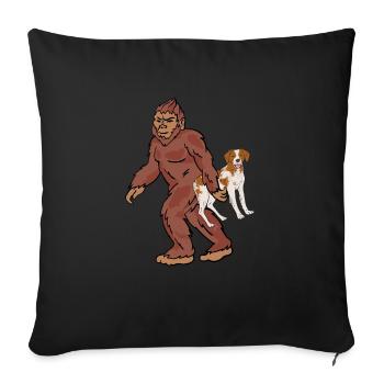 Épagneul Breton Epagneul Bigfoot Breton - Housse de coussin décorative 45 x 45 cm - noir - Devant
