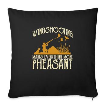 Pheasant hunting Pheasant Bird hunting Bird hunters - Sofa pillowcase 17,3'' x 17,3'' (45 x 45 cm) - black - Front