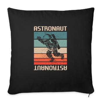 Rétro Vintage Classic Astronaut Aeronautic - Housse de coussin décorative 45 x 45 cm - noir - Devant