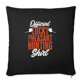 Chasse au faisan Faisan Chasse aux oiseaux Chasseurs d’oiseaux - Housse de coussin décorative 45 x 45 cm - noir - Devant
