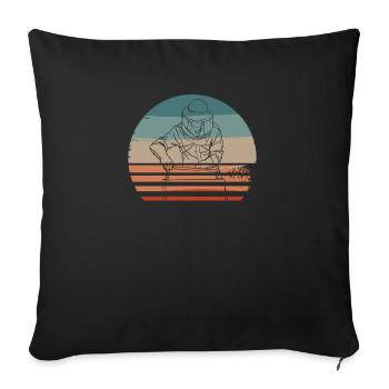 Retro Vintage Classic Beekeeper Beekeeping - Sofakissenbezug 45 x 45 cm - Schwarz - Vorne