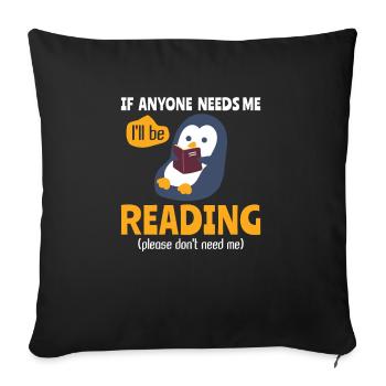 King Penguin Emperor Penguin Penguin Gift - Sofa pillowcase 17,3'' x 17,3'' (45 x 45 cm) - black - Front