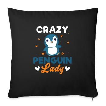 King Penguin Emperor Penguin Penguin Gift - Sofa pillowcase 17,3'' x 17,3'' (45 x 45 cm) - black - Front