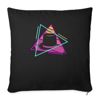Retro Vintage Classic Magician Magic Trick - Sofakissenbezug 45 x 45 cm - Schwarz - Vorne