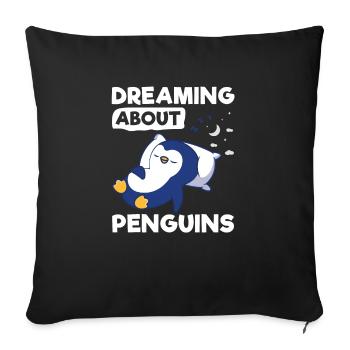 King Penguin Emperor Penguin Penguin Gift - Sofa pillowcase 17,3'' x 17,3'' (45 x 45 cm) - black - Front