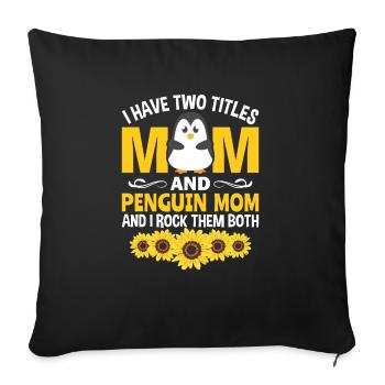 King Penguin Emperor Penguin Penguin Gift - Sofa pillowcase 17,3'' x 17,3'' (45 x 45 cm) - black - Front