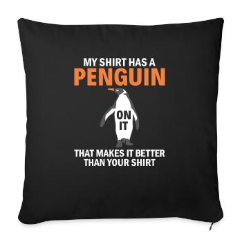 King Penguin Emperor Penguin Penguin Gift - Housse de coussin décorative 45 x 45 cm - noir - Devant