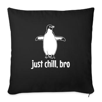 King Penguin Emperor Penguin Penguin Gift - Sofa pillowcase 17,3'' x 17,3'' (45 x 45 cm) - black - Front