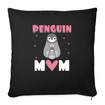 King Penguin Emperor Penguin Penguin Gift - Sofa pillowcase 17,3'' x 17,3'' (45 x 45 cm) - black - Front