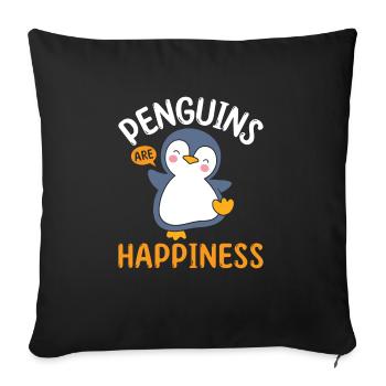 King Penguin Emperor Penguin Penguin Gift - Sofa pillowcase 17,3'' x 17,3'' (45 x 45 cm) - black - Front