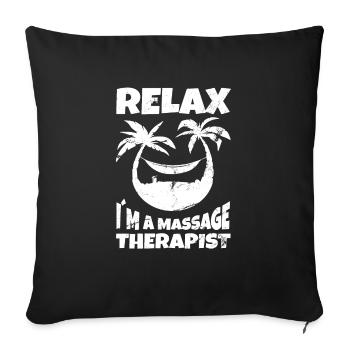 Relax at A Massage TherapistPhysiotherapist Doctor - Sofa pillowcase 17,3'' x 17,3'' (45 x 45 cm) - black - Front