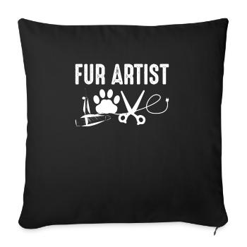 Pour Artiste Chien Coiffeur Chemise Cadeau - Housse de coussin décorative 45 x 45 cm - noir - Devant