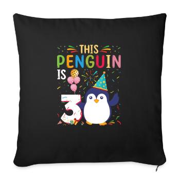 King Penguin Emperor Penguin Penguin Gift - Sofa pillowcase 17,3'' x 17,3'' (45 x 45 cm) - black - Front