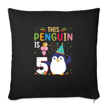 King Penguin Emperor Penguin Penguin Gift - Sofa pillowcase 17,3'' x 17,3'' (45 x 45 cm) - black - Front