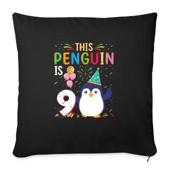 King Penguin Emperor Penguin Penguin Gift - Sofa pillowcase 17,3'' x 17,3'' (45 x 45 cm) - black - Front