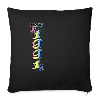 Limited Edition 1991 Graffiti - Sofa pillowcase 17,3'' x 17,3'' (45 x 45 cm) - black - Front
