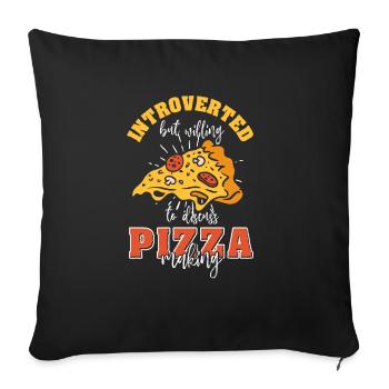 Pizza Maker Pizza Lover Pizza Gift - Sofa pillowcase 17,3'' x 17,3'' (45 x 45 cm) - black - Front