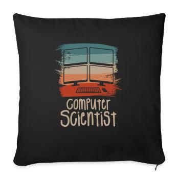 Retro Vintage Computer Scientist Information - Sofakissenbezug 45 x 45 cm - Schwarz - Vorne