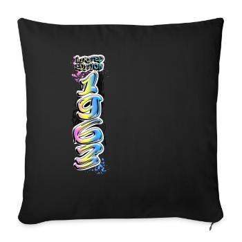 Limited Edition 1963 Graffiti - Sofa pillowcase 17,3'' x 17,3'' (45 x 45 cm) - black - Front