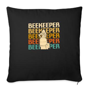 Retro Vintage Classic Beekeeper Beekeeping - Sofakissenbezug 45 x 45 cm - Schwarz - Vorne
