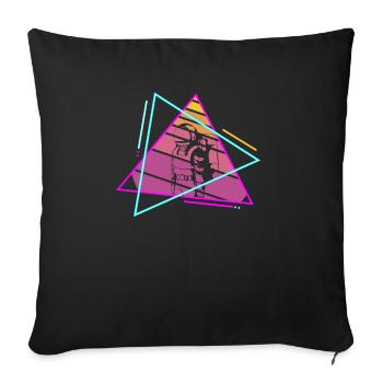 Rétro Vintage Classic Astronaut Aeronautic - Housse de coussin décorative 45 x 45 cm - noir - Devant
