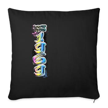 Limited Edition 1969 Graffiti - Sofa pillowcase 17,3'' x 17,3'' (45 x 45 cm) - black - Front