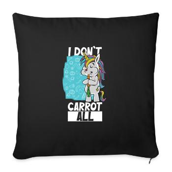 I Don´t Carrot All Funny Vegan - Sofa pillowcase 17,3'' x 17,3'' (45 x 45 cm) - black - Front