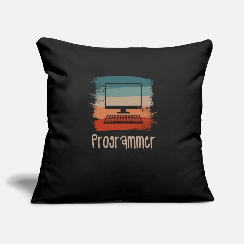 Rétro Vintage Programmeur Programmation Informatique Housse de coussin décorative 45 x 45 cm