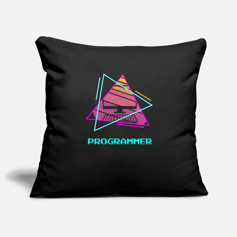 Programmeur rétro Programmation Informatique Housse de coussin décorative 45 x 45 cm