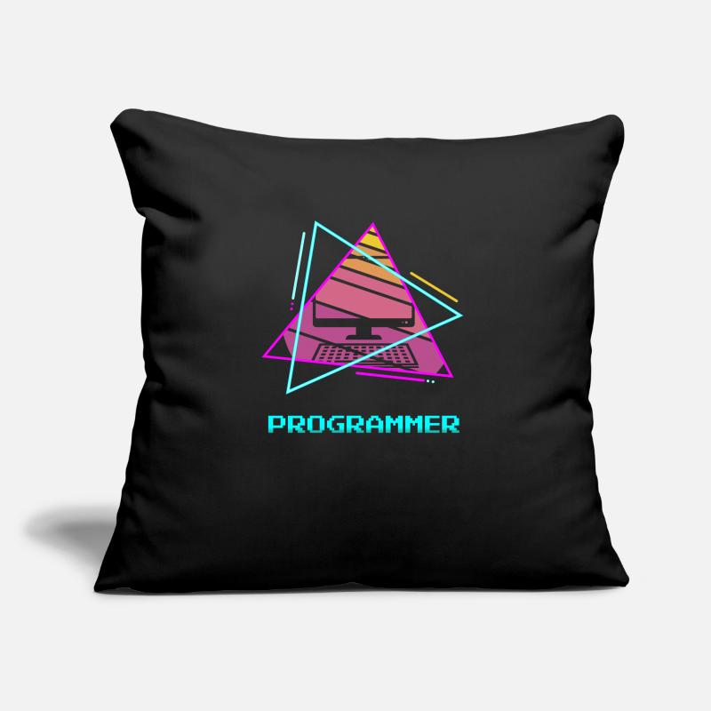Programmeur rétro Programmation Informatique Housse de coussin décorative 45 x 45 cm