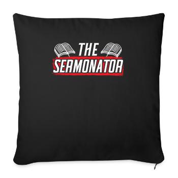 Sermonator Pastor Preacher Christian Believer - Sofa pillowcase 17,3'' x 17,3'' (45 x 45 cm) - black - Front