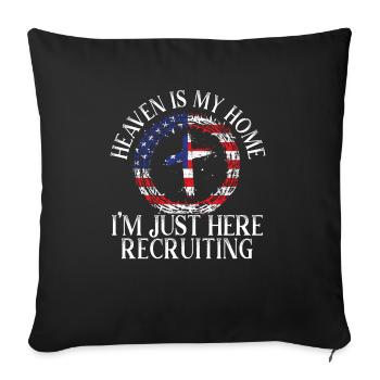Le ciel est ma maison Je suis juste ici pour recruter un pasteur - Housse de coussin décorative 45 x 45 cm - noir - Devant