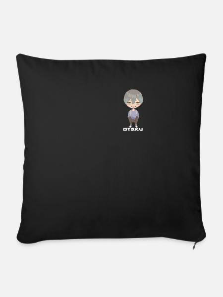Otaku Anime Boy - Sofakissenbezug 45 x 45 cm - Schwarz